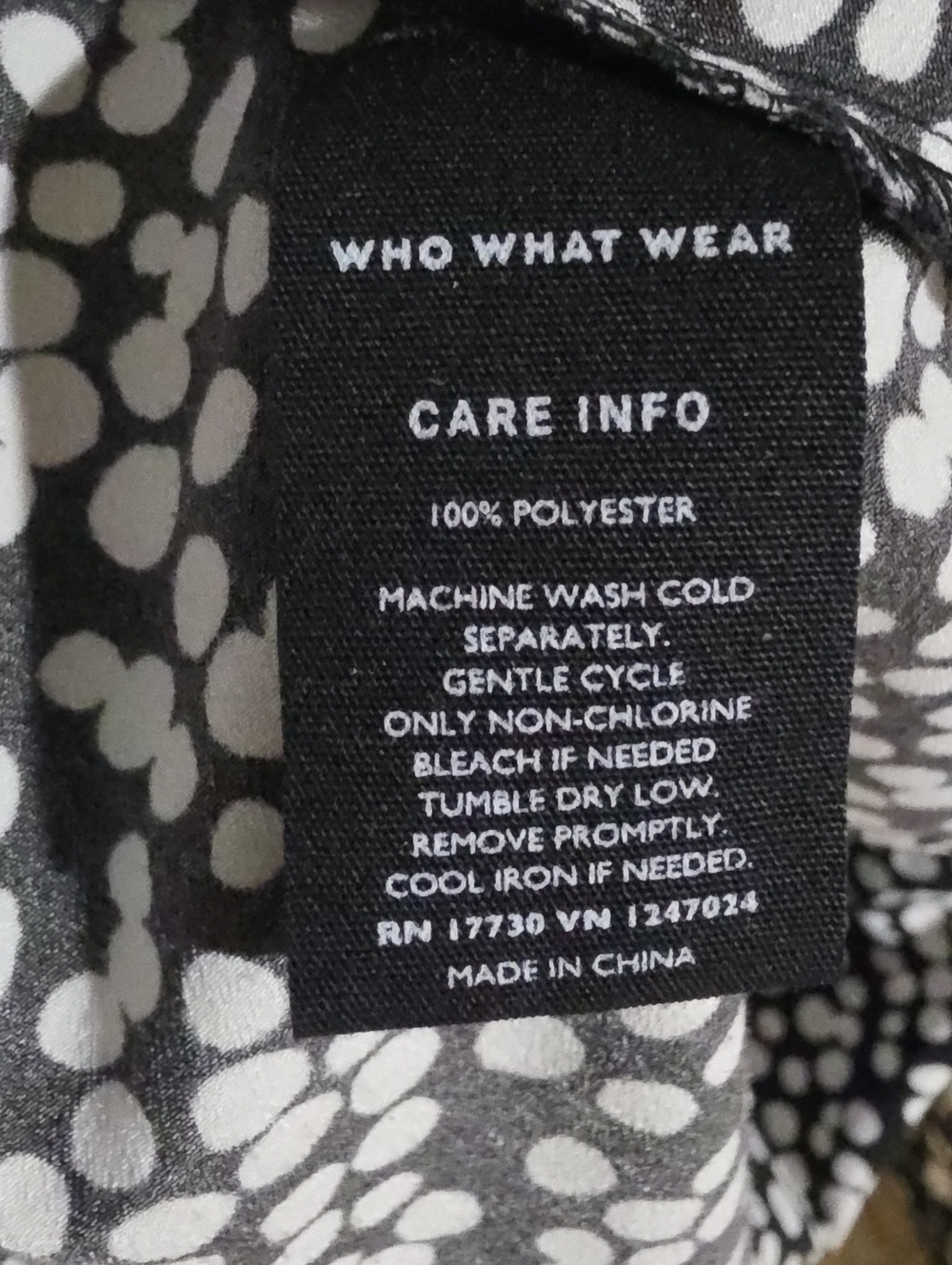 Who What Wear Black and White Ditsy Floral Maxi Dress Size XXL. - Picture 4 of 11